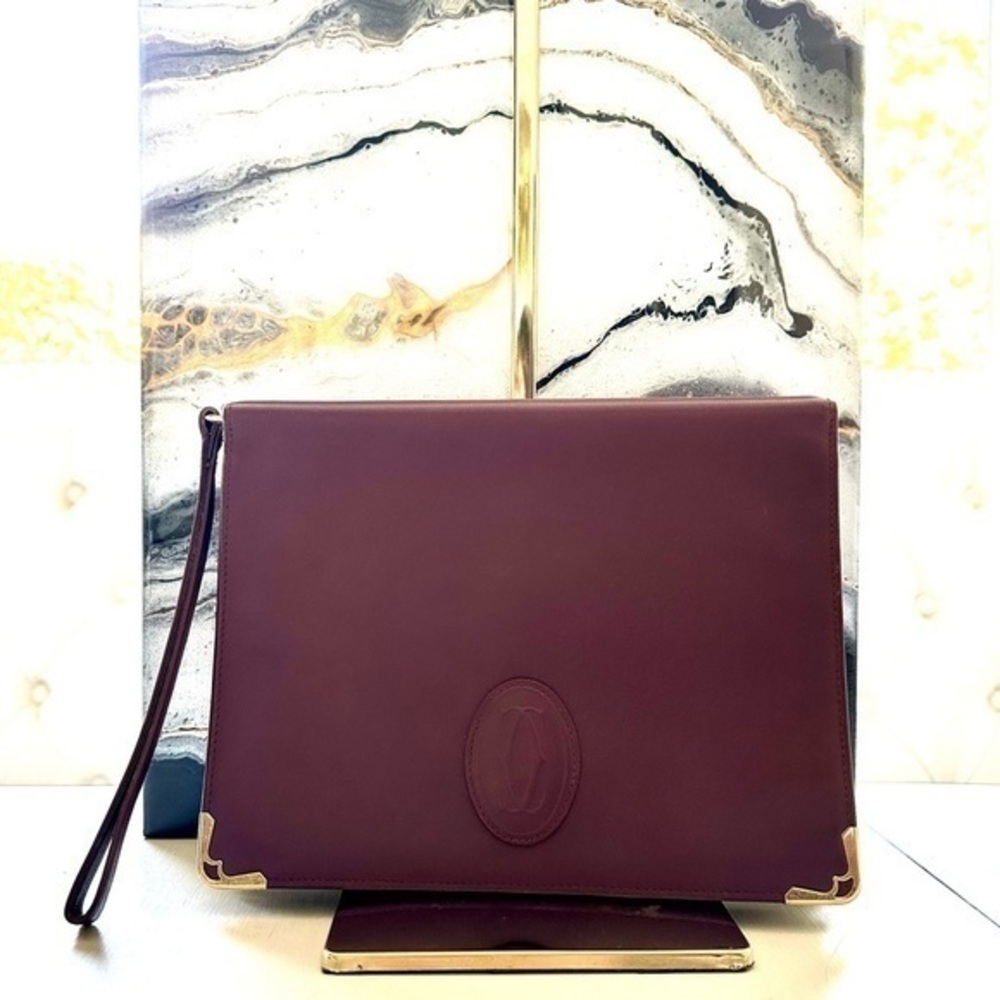 Cartier Burgundy Clutch